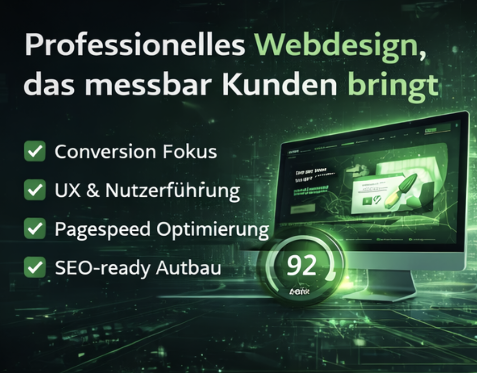 Webdesign Agentur mit Fokus auf UX und Conversion Optimierung