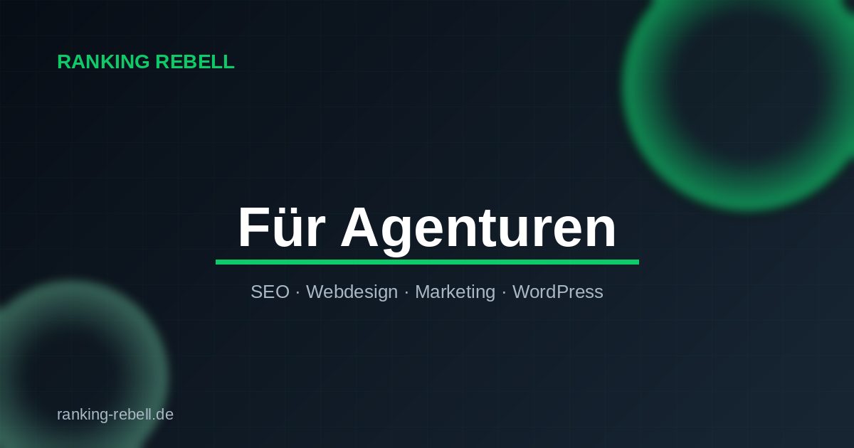 Webdesign für Agenturen - Ranking Rebell