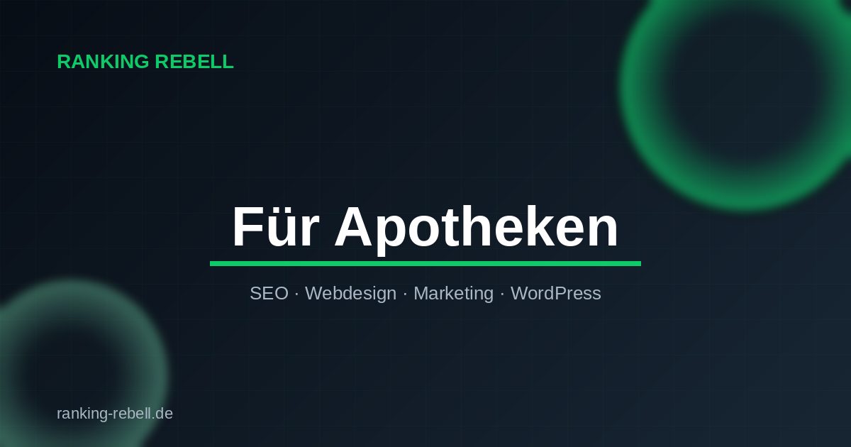 YouTube Marketing für Apotheken - Ranking Rebell