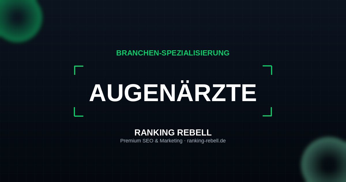 Webdesign für Augenärzte - Strategischer Partner
