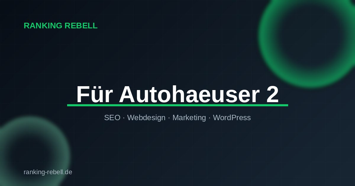 LinkedIn Marketing für Autohäuser - Ranking Rebell