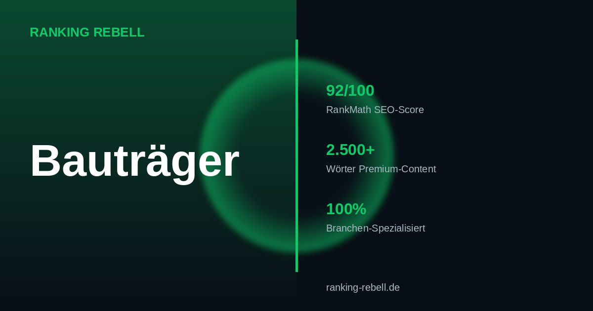 E-Commerce SEO für Bauträger 2026 - Komplettlösung
