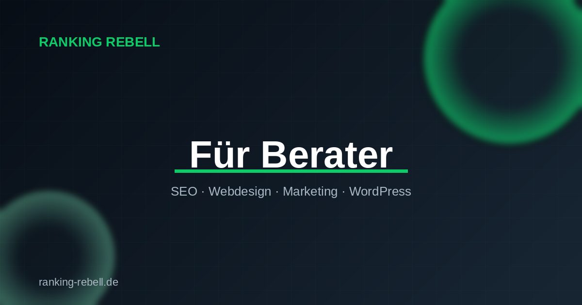 TikTok Marketing für Berater - Ranking Rebell