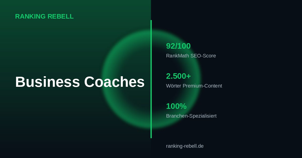 Webdesign für Business Coaches 2026 - Komplettlösung
