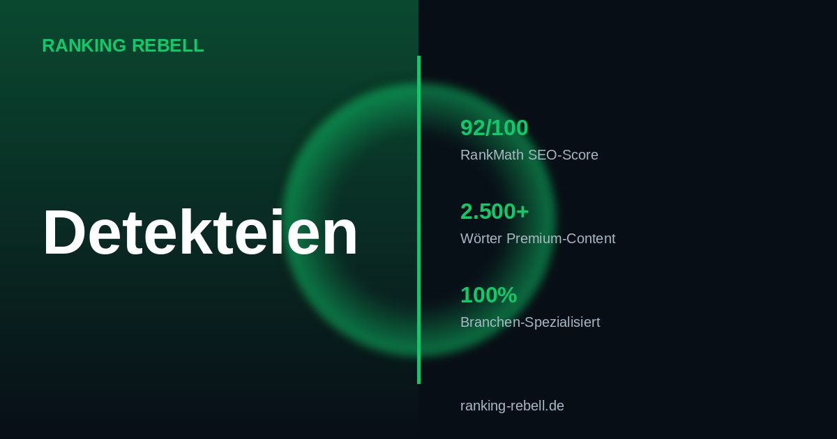 Webdesign für Detekteien 2026 - Komplettlösung