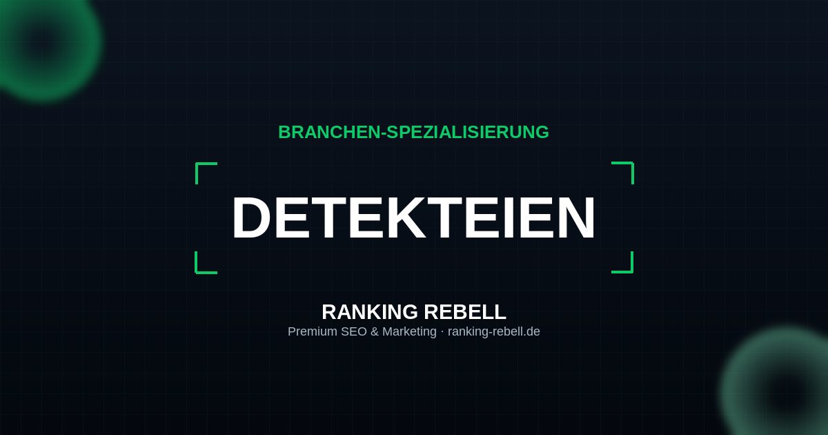 Webdesign für Detekteien - Strategischer Partner