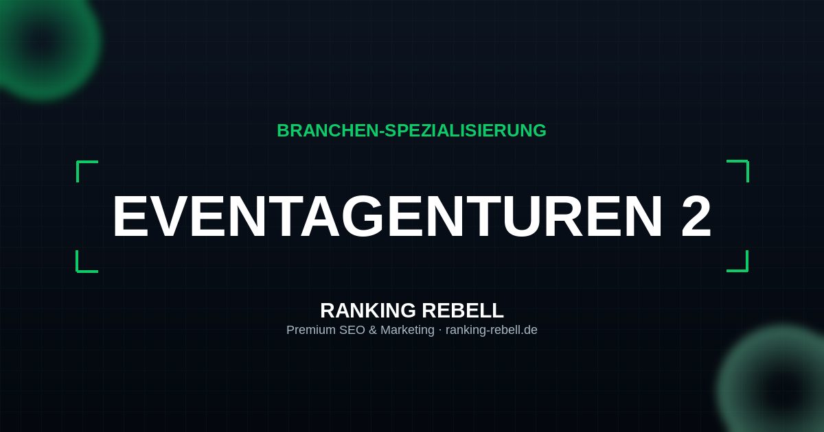 Local SEO für Eventagenturen