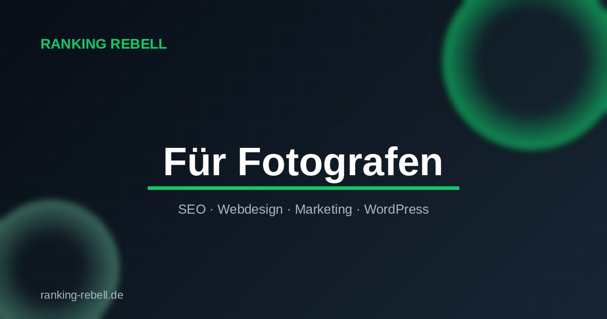 WordPress für Fotografen - Ranking Rebell