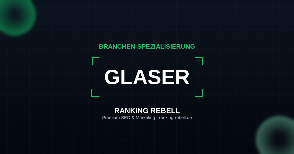 Webdesign für Glaser - Strategischer Partner