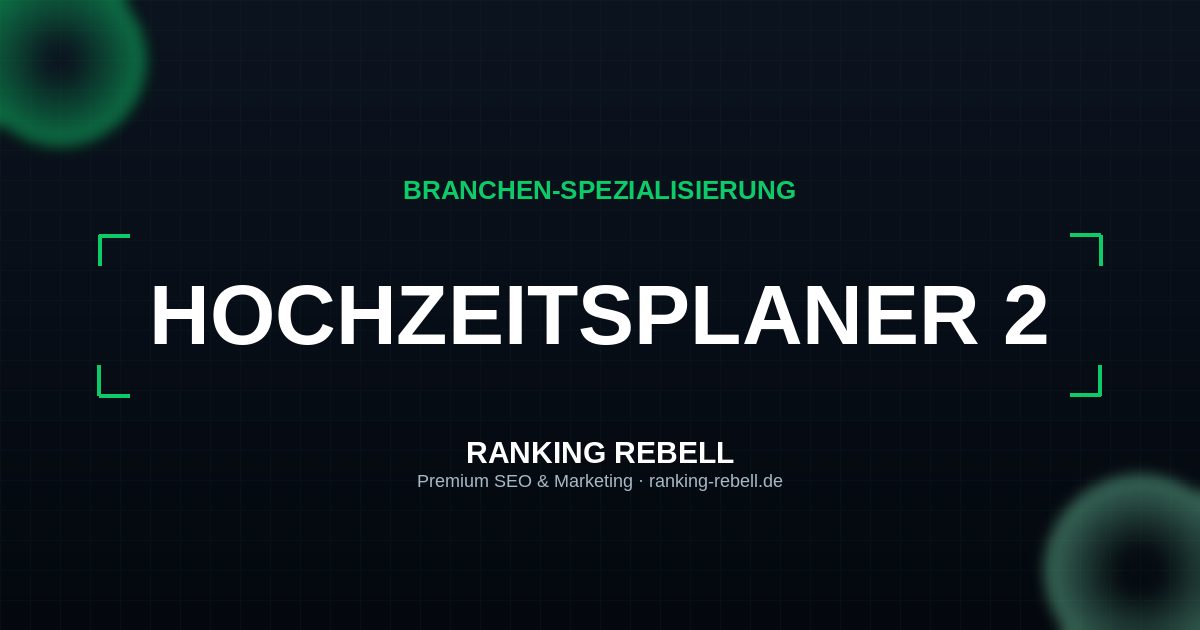 Webdesign für Hochzeitsplaner