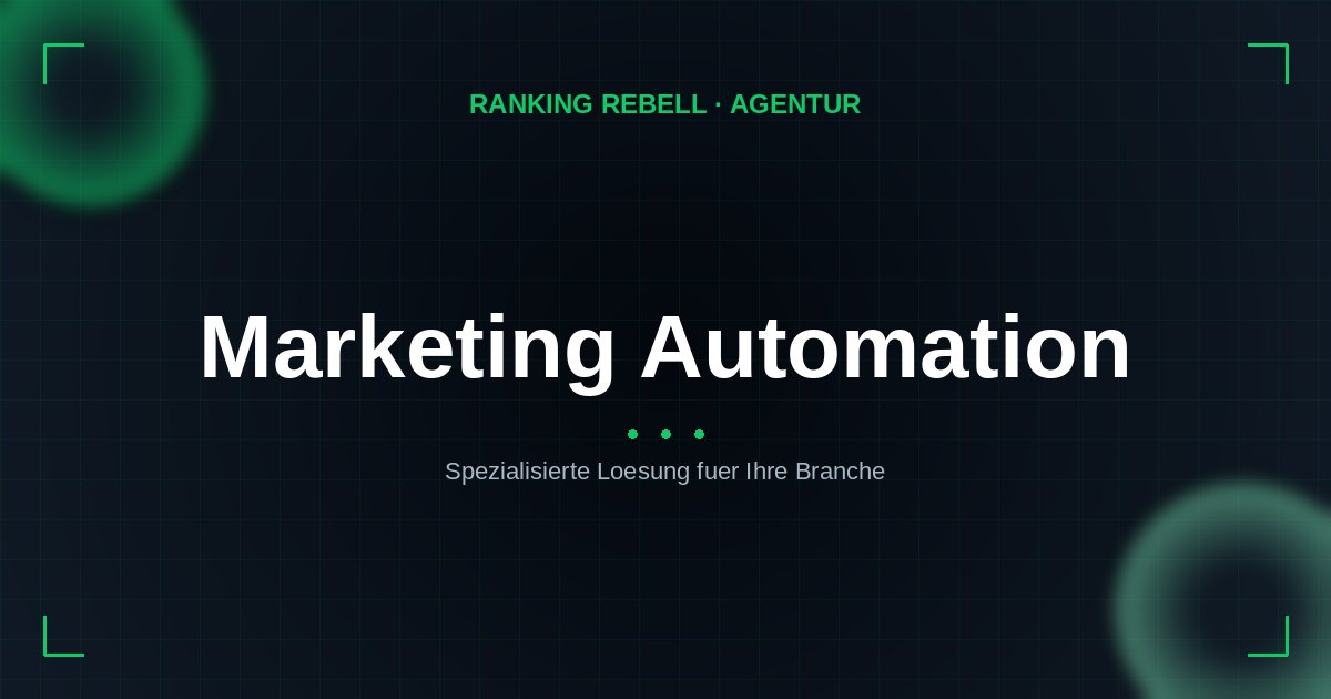 Marketing Automation Agentur - Spezialisierte Lösungen