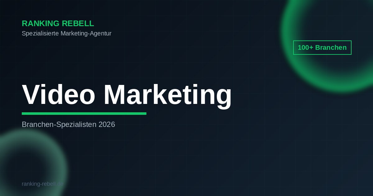Video Marketing Agentur - Spezialisierte Lösungen
