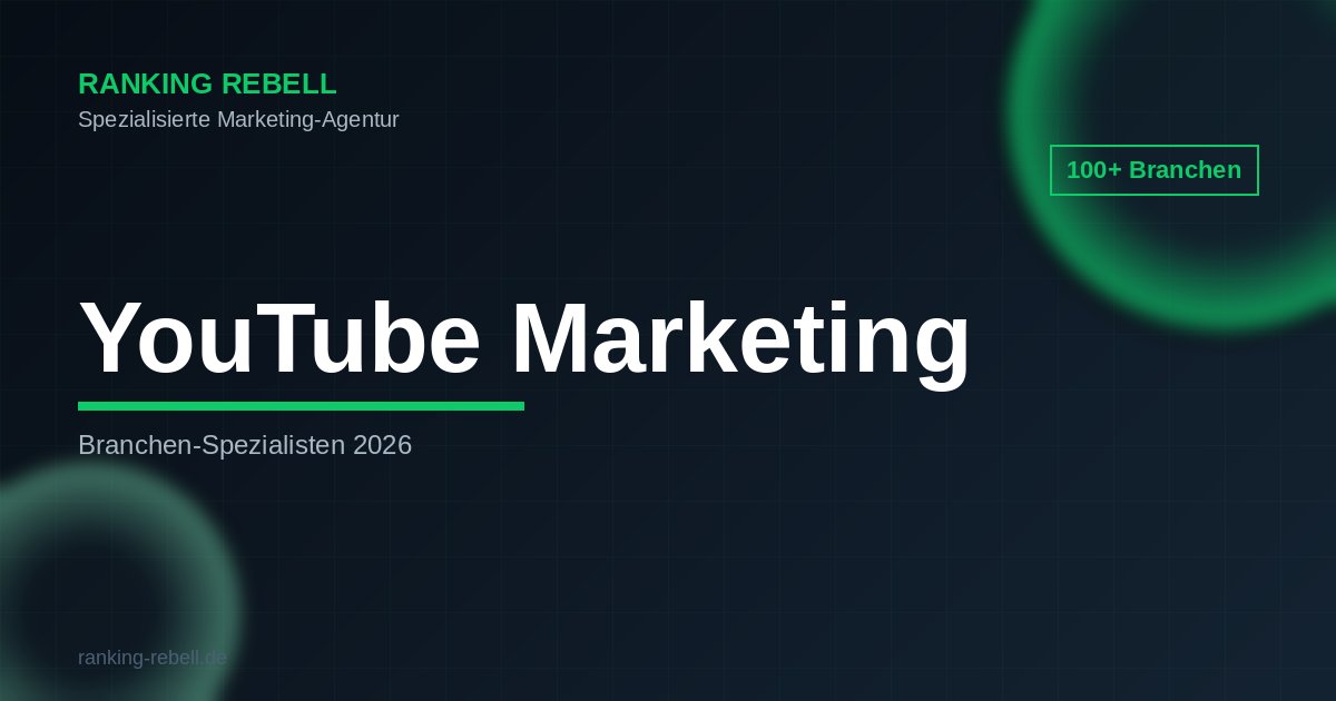 YouTube Marketing Agentur - Spezialisierte Lösungen