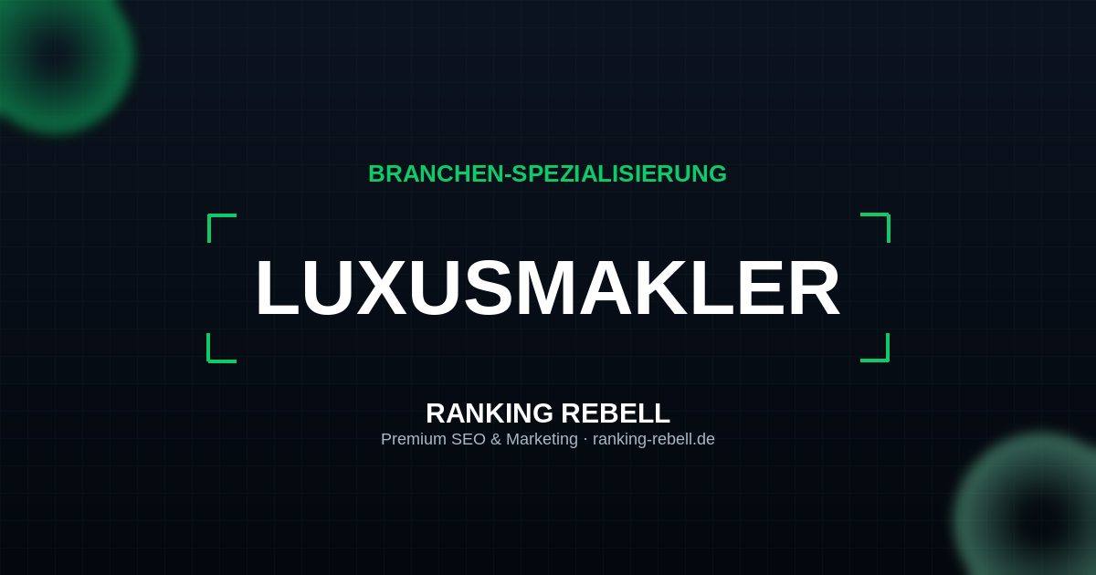Webdesign für Immobilienmakler Luxus - Strategischer Partner