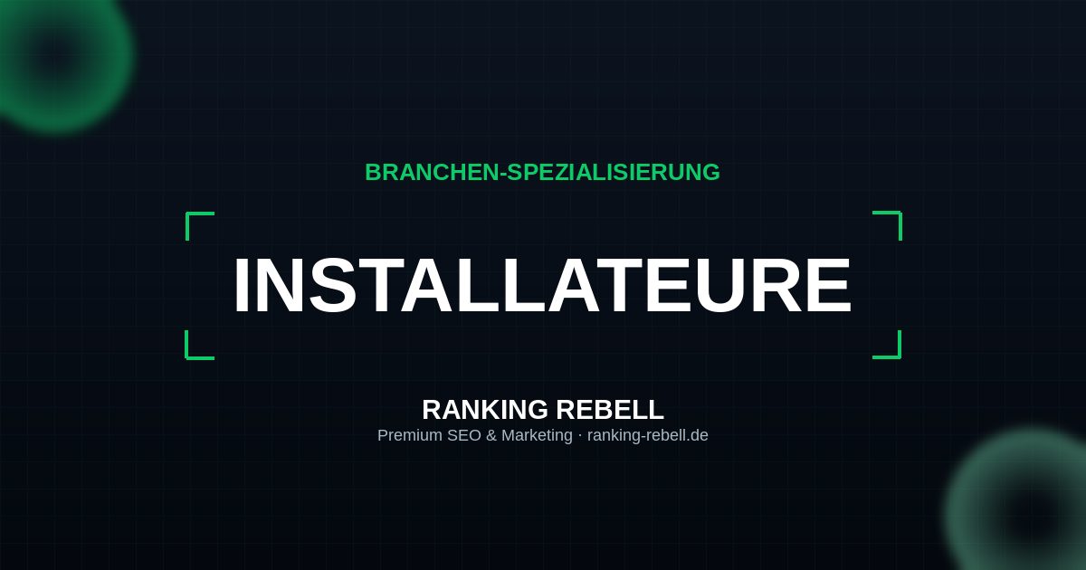 Webdesign für Installateure - Strategischer Partner