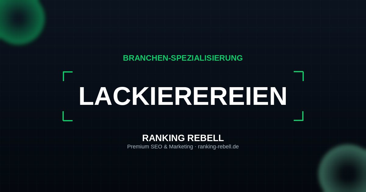 Webdesign für Lackierereien - Strategischer Partner