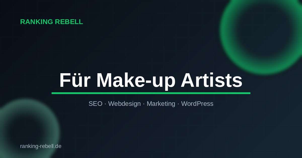 Webdesign für Makeup Artists - Ranking Rebell