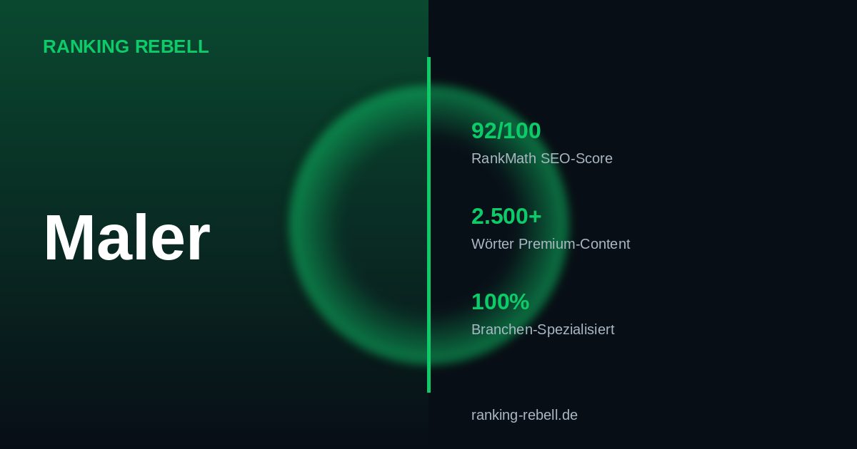 Local SEO für Maler 2026 - Komplettlösung