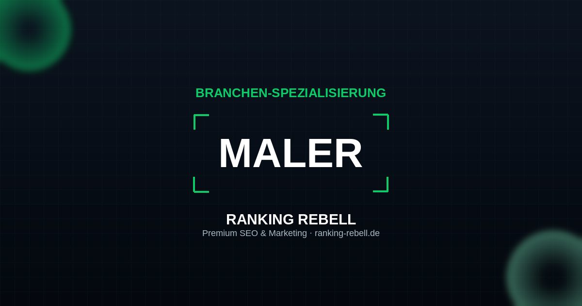 Local SEO für Maler - Strategischer Partner