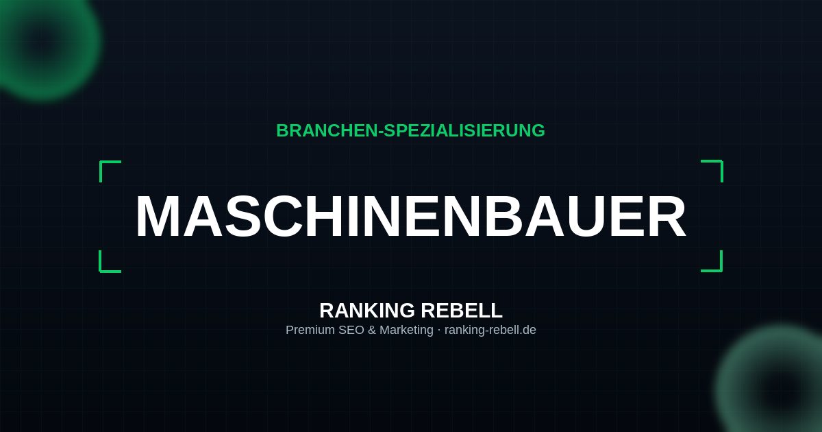 SEO Agentur für Maschinenbauer - Strategischer Partner