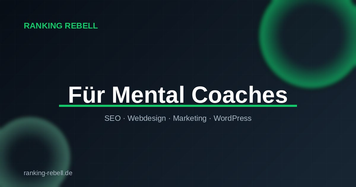 Webdesign für Mental Coaches - Ranking Rebell