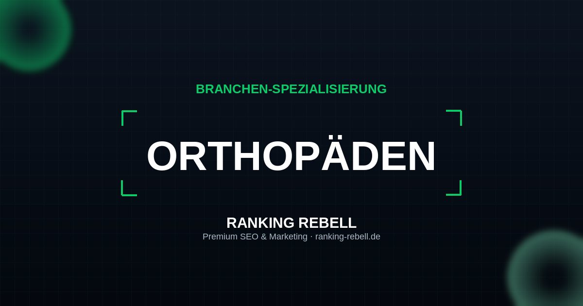 Google Ads für Orthopäden