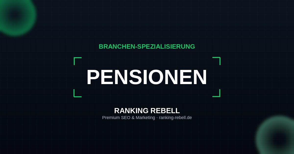 Webdesign für Pensionen - Strategischer Partner