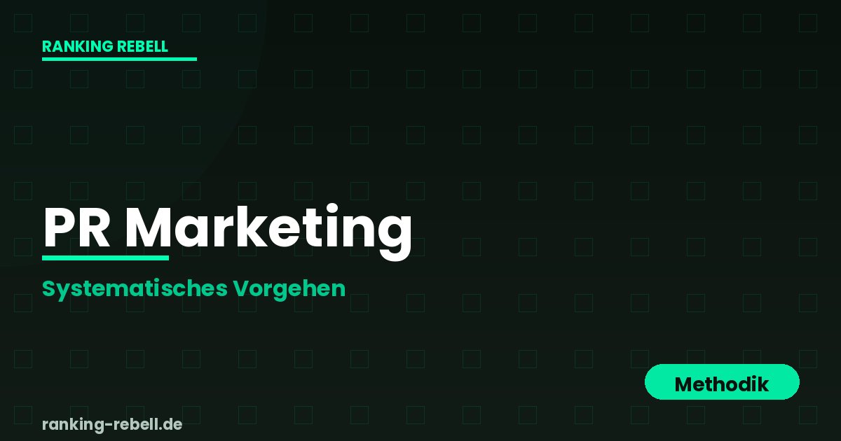 PR Marketing für Innenarchitekten - Methodisches Vorgehen