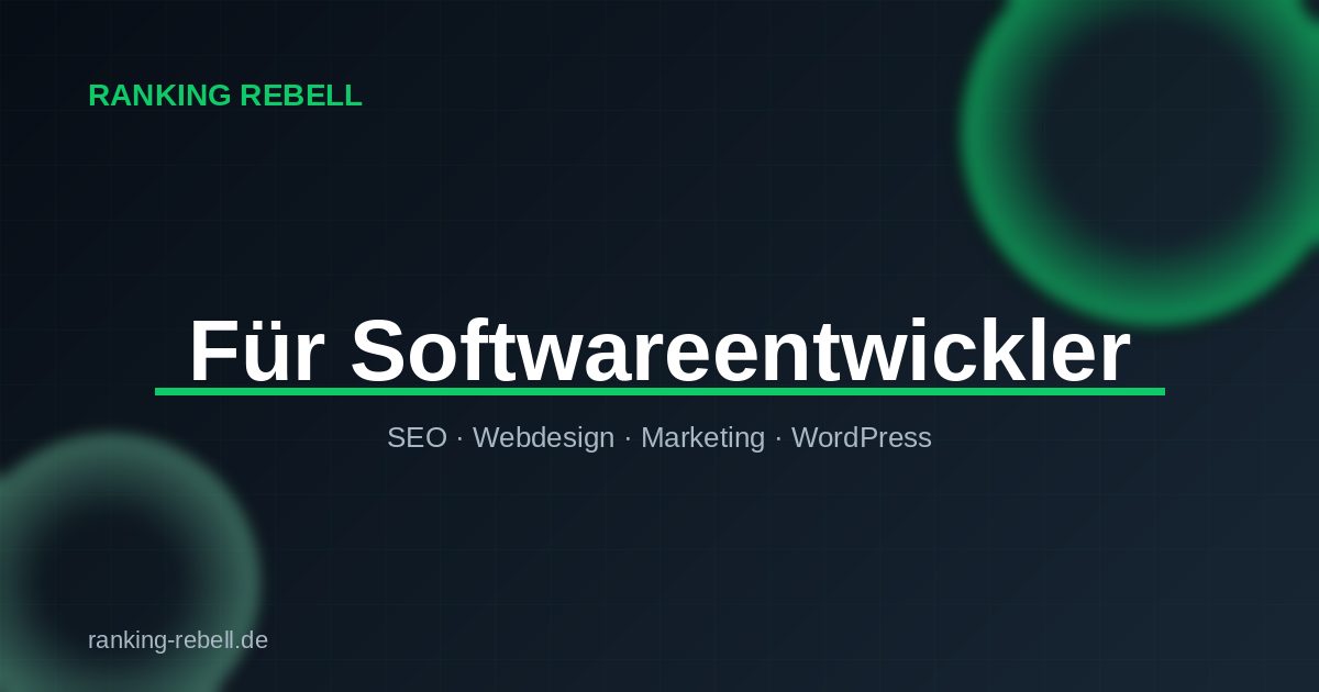 Google Ads für Softwareentwickler - Ranking Rebell