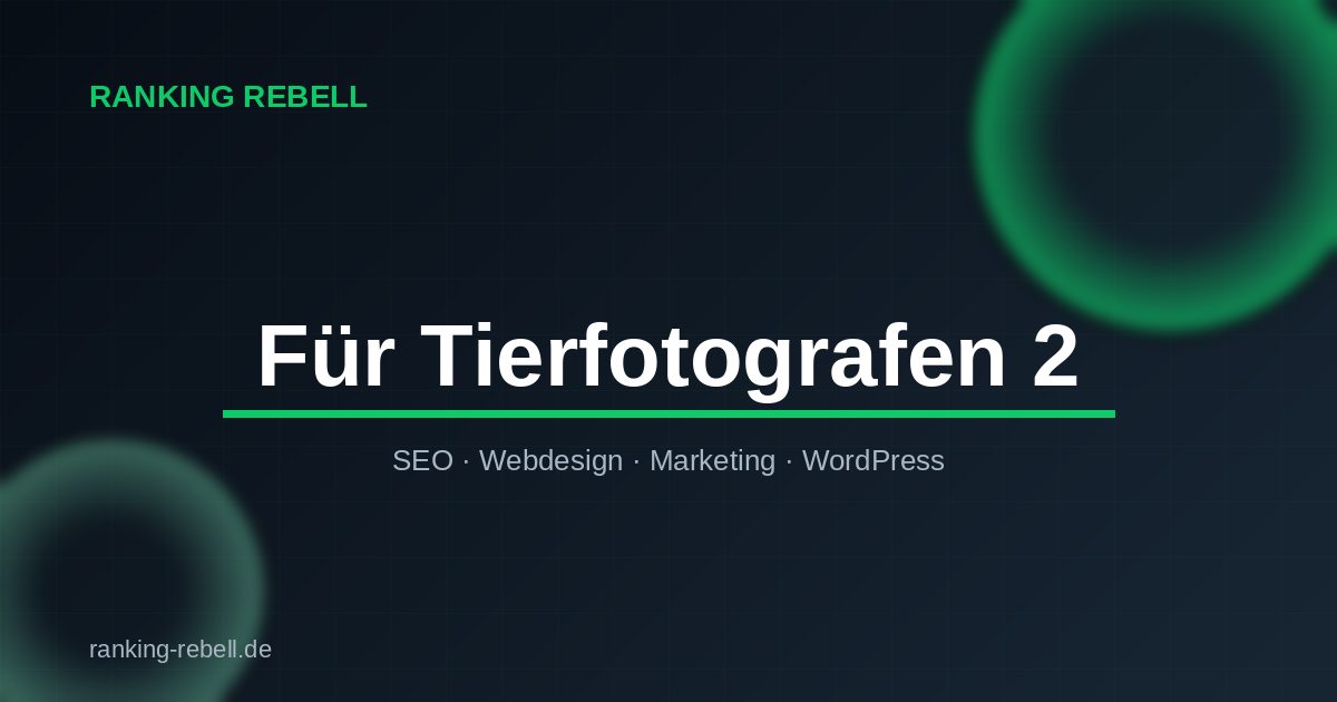 LinkedIn Marketing für Tierfotografen - Ranking Rebell
