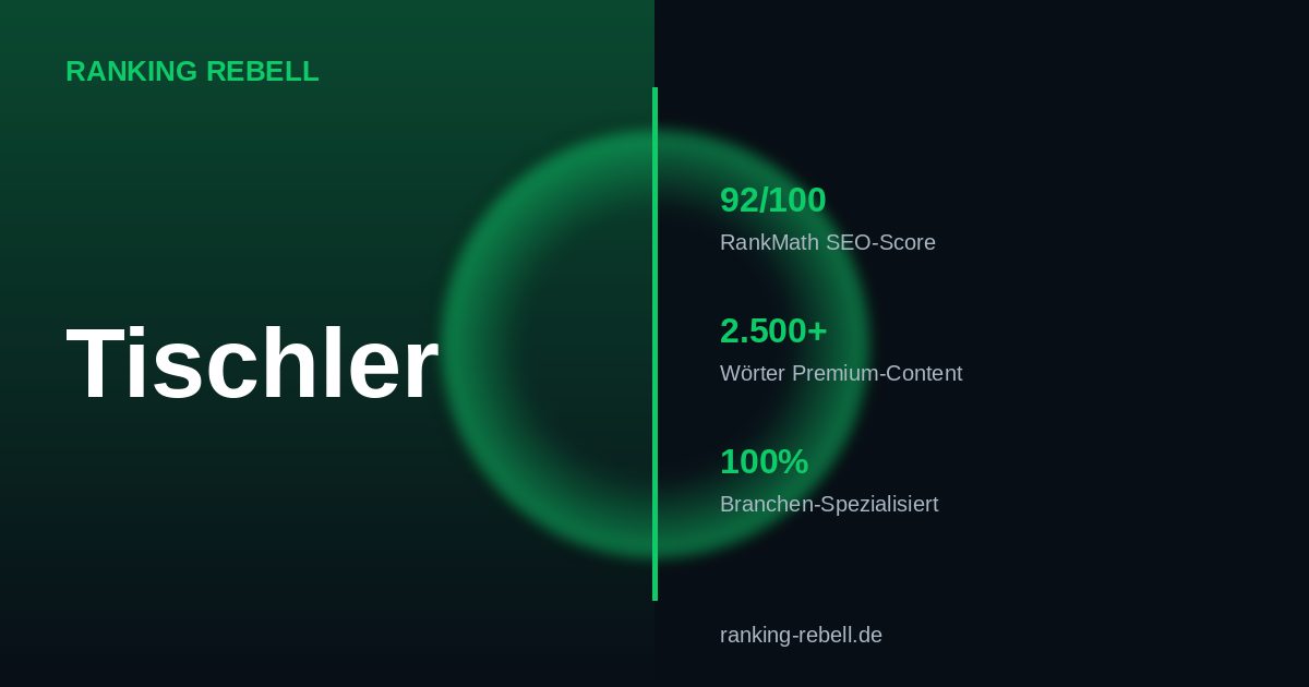 Webdesign für Tischler 2026 - Komplettlösung