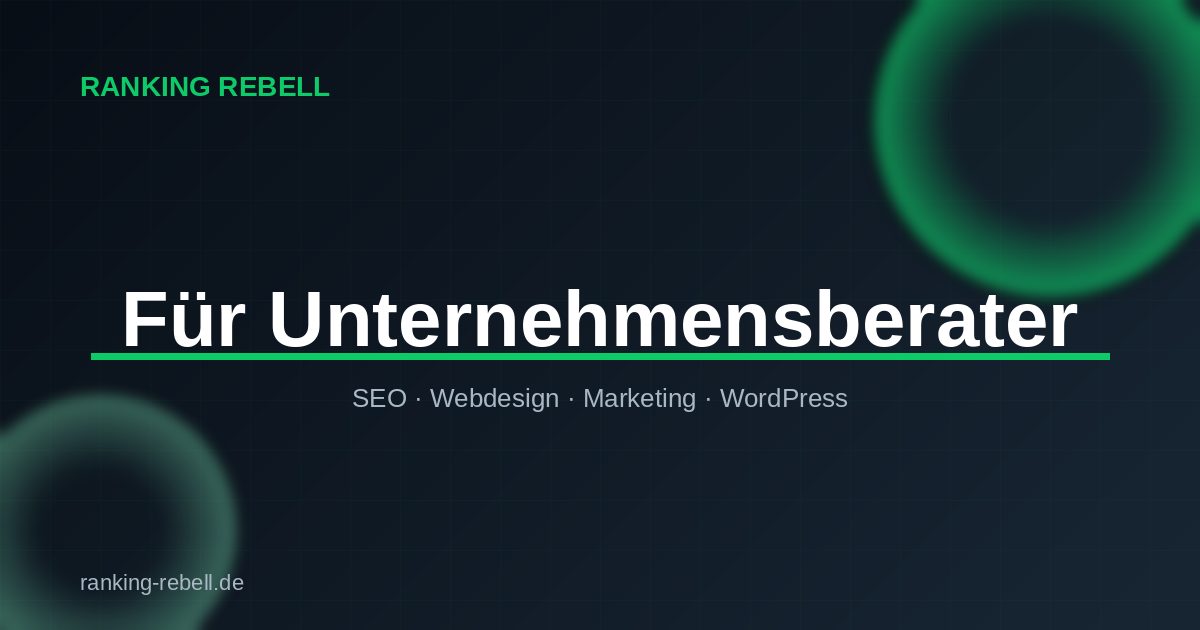 Shopify für Unternehmensberater - Ranking Rebell