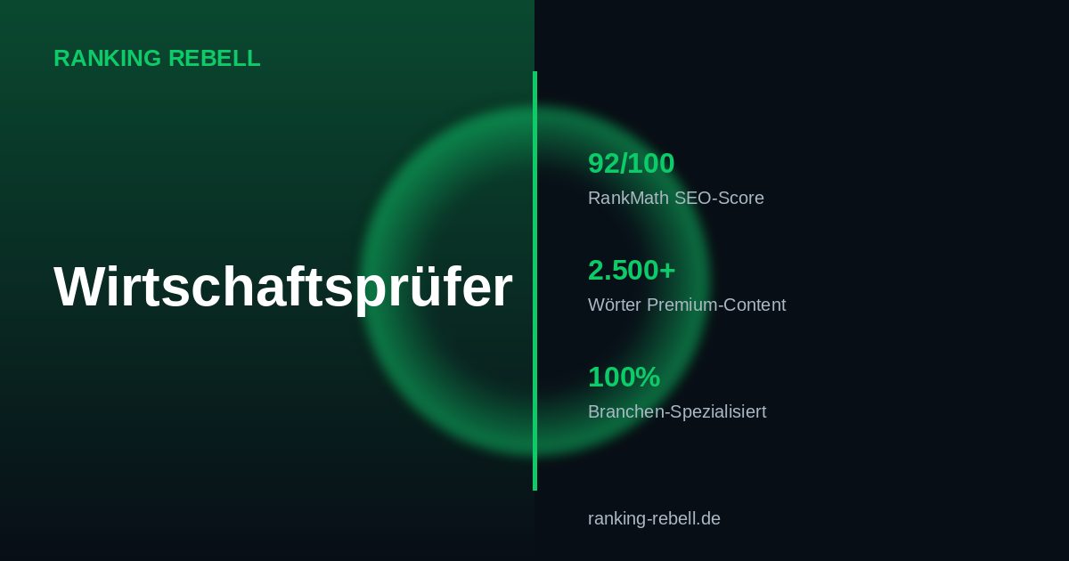 Webdesign für Wirtschaftsprüfer 2026 - Komplettlösung