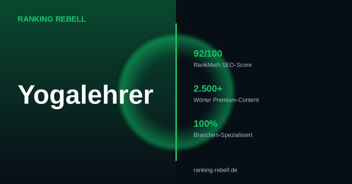 E-Commerce SEO für Yogalehrer 2026 - Komplettlösung